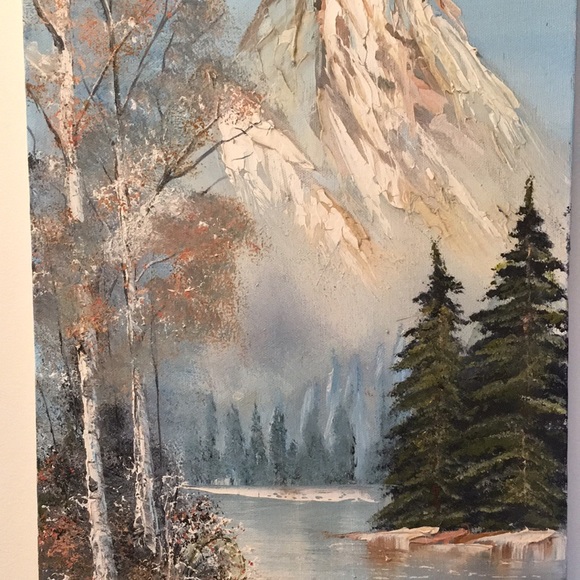 Original Signed Mountain Landscape Painting - Picture 3 of 8